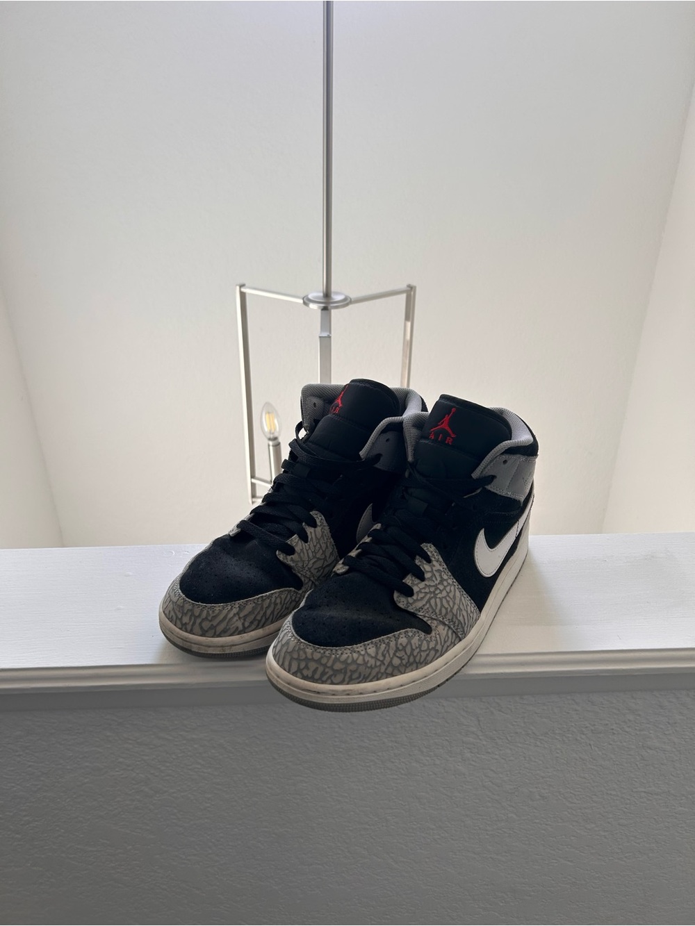 Nike Jordan Black/Gray High-Top Sneakers